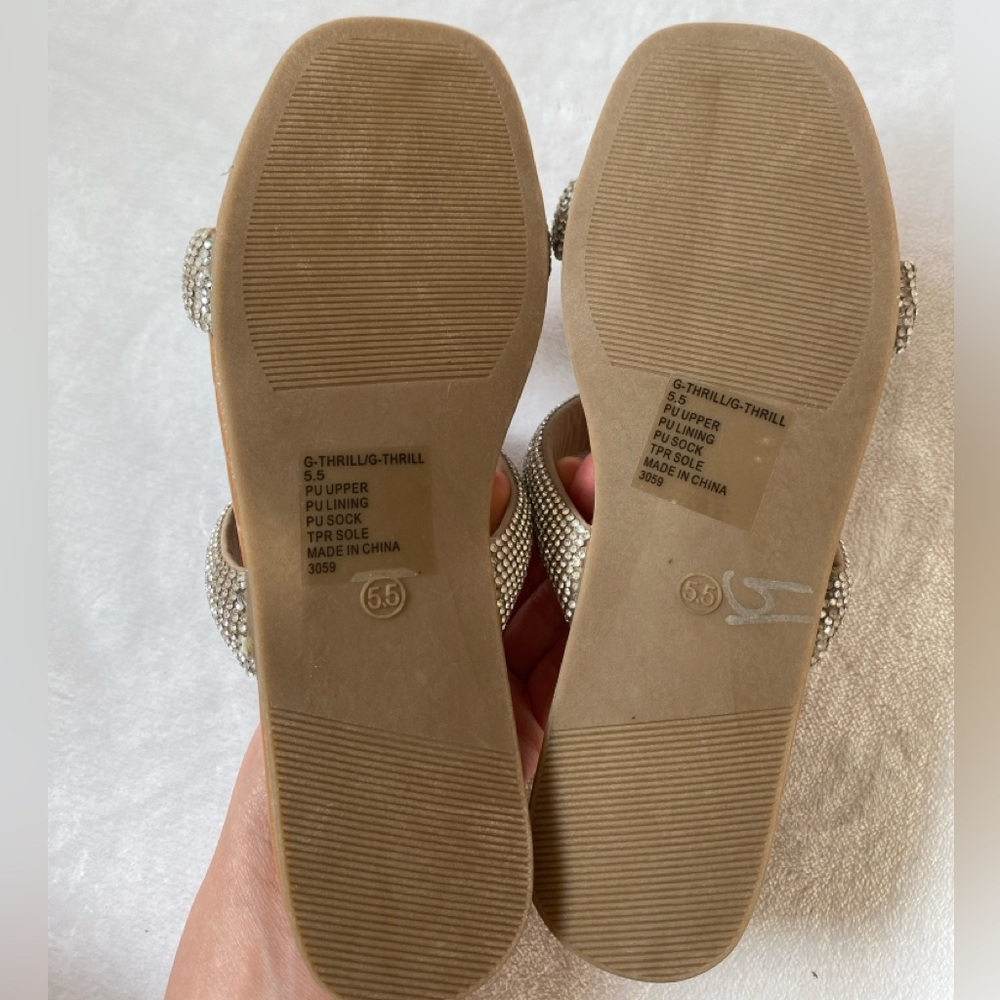 Slip On Sandals With Rhinestones - Picture 5 of 5